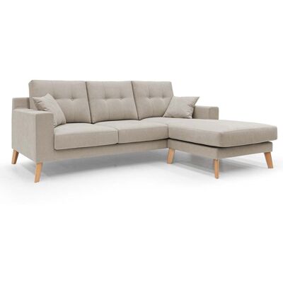 Divani.store - Dänischer reversibler Ecksofa - Beige - Moderner skandinavischer Stil Divani.store - Dänischer reversibler Ecksofa - Beige - Moderner skandinavischer Stil