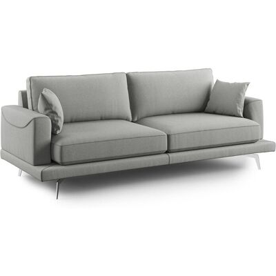 DIVANI.STORE Dorian Modernes Sofa Aus Weichem, Schmutzabweisendem Stoff T05 198 Cm Grau DIVANI.STORE Dorian Modernes Sofa Aus Weichem, Schmutzabweisendem Stoff T05 198 Cm Grau