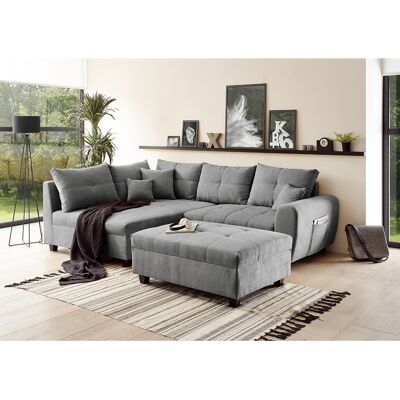 LEICESTER-09 - dunkelgrau - Recamiere links - Ecksofa LEICESTER-09 - dunkelgrau - Recamiere links - Ecksofa