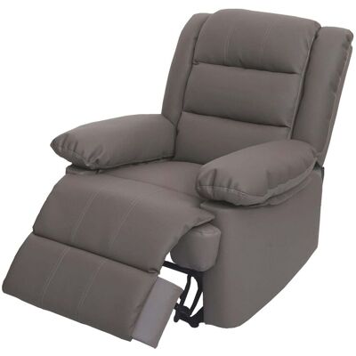 Hhg - Fernsehsessel 841, Relaxsessel Liege Sessel, Leder + Kunstleder 101x87x100cm Taupe Hhg - Fernsehsessel 841, Relaxsessel Liege Sessel, Leder + Kunstleder 101x87x100cm Taupe
