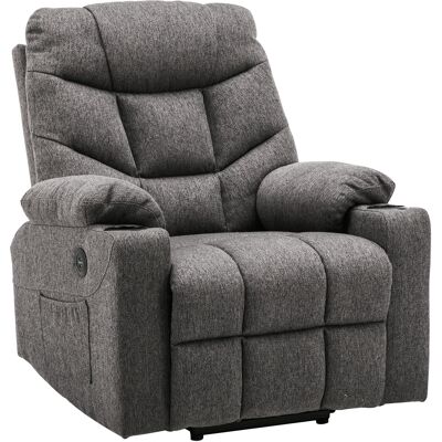 Mcombo - M Elektrischer Aufstehhilfe Fernsehsessel Relaxsessel Usb, Stoff Grau, 7286 Mcombo - M Elektrischer Aufstehhilfe Fernsehsessel Relaxsessel Usb, Stoff Grau, 7286