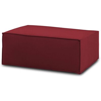 Puff Antonella, Ottomane Im Wohnzimmer, 100% Made In Italy, Relaxsessel Aus Gepolstertem Stoff, Cm 100x70h43, Rot - Talamo Italia Puff Antonella, Ottomane Im Wohnzimmer, 100% Made In Italy, Relaxsessel Aus Gepolstertem Stoff, Cm 100x70h43, Rot - Talamo Italia
