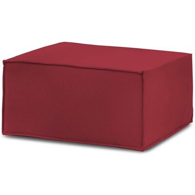 Puff Barbara, Ottomane Im Wohnzimmer, 100% Made In Italy, Relaxsessel Aus Gepolstertem Stoff, Cm 80x70h43, Rot - Talamo Italia Puff Barbara, Ottomane Im Wohnzimmer, 100% Made In Italy, Relaxsessel Aus Gepolstertem Stoff, Cm 80x70h43, Rot - Talamo Italia