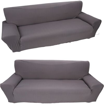 HEAT Grauer Stretch-polyester-sofabezug Für 3-sitzer-sofa, Verstellbarer Sofaschutz, Bezug Für 2-sitzer-sessel, Elastischer Sitzbezug HEAT Grauer Stretch-polyester-sofabezug Für 3-sitzer-sofa, Verstellbarer Sofaschutz, Bezug Für 2-sitzer-sessel, Elastischer Sitzbezug