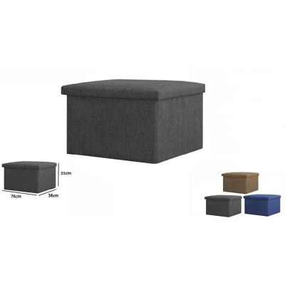 Trade Shop Traesio - Trade Shop - Pouf Pouf Pouf Gepolsterter Behälter Mit Stoffsitz 76 X 38 X 35cm 69588 - Trade Shop Traesio - Trade Shop - Pouf Pouf Pouf Gepolsterter Behälter Mit Stoffsitz 76 X 38 X 35cm 69588 -