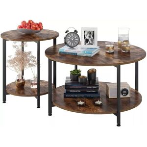 Tlgreen - 2X Beistelltisch Couchtisch Kaffetisch Satztisch Wohnzimmer Sofatisch Vintage Tlgreen - 2X Beistelltisch Couchtisch Kaffetisch Satztisch Wohnzimmer Sofatisch Vintage