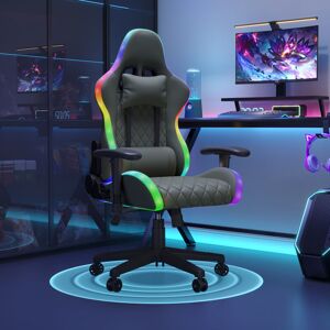 TANANT Gaming-Stuhl Bürostühle mit hoher Rückenlehne, LED-Lichtleiste, Lendenwirbelstütze und einstellbarem Neigungswinkel von 90 bis 135°, Tragkraft 150 kg TANANT Gaming-Stuhl Bürostühle mit hoher Rückenlehne, LED-Lichtleiste, Lendenwirbelstütze und einstellbarem Neigungswinkel von 90 bis 135°, Tragkraft 150 kg