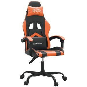 vidaXL Schwarzer und Oranger Gaming-Stuhl mit Verstellbaren Funktionen vidaXL Schwarzer und Oranger Gaming-Stuhl mit Verstellbaren Funktionen