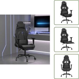 VIDAXL Gaming-Stuhl mit Massage & Fußstütze Schwarz Kunstleder - Gaming-Stuhl - Gamer Chair - Bürostuhll - Schreibtischstuhl - Ergonomischer Stuhl VIDAXL Gaming-Stuhl mit Massage & Fußstütze Schwarz Kunstleder - Gaming-Stuhl - Gamer Chair - Bürostuhll - Schreibtischstuhl - Ergonomischer Stuhl