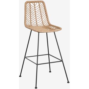 Sklum - 2er-pack Barhocker Aus Synthetischem Rattan Gouda Natural Natürlich ↑75 Cm Schwarz Sklum - 2er-pack Barhocker Aus Synthetischem Rattan Gouda Natural Natürlich ↑75 Cm Schwarz