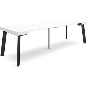 Ausziehbarertisch, Multifunktionaler Ausziehbarer, 260, Für 12 Gäste, Hölzerne Beine, Moderner Stil, Weiß - Skraut Home Ausziehbarertisch, Multifunktionaler Ausziehbarer, 260, Für 12 Gäste, Hölzerne Beine, Moderner Stil, Weiß - Skraut Home