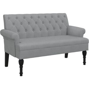 Vidaxl - Sitzbank Mit Rückenlehne Hellgrau 120x62x75,5 Cm Stoff Vidaxl - Sitzbank Mit Rückenlehne Hellgrau 120x62x75,5 Cm Stoff