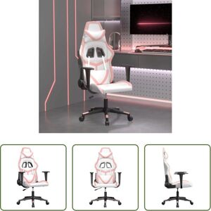vidaXL Gamingstuhl Weiß Rosa - Gaming-Stuhl Weiß und Rosa Kunstleder vidaXL Gamingstuhl Weiß Rosa - Gaming-Stuhl Weiß und Rosa Kunstleder