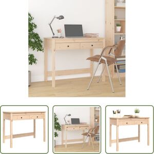 vidaXL Schreibtisch mit Schubladen - Schreibtisch mit Schubladen 100x50x78 cm Massivholz Kiefer vidaXL Schreibtisch mit Schubladen - Schreibtisch mit Schubladen 100x50x78 cm Massivholz Kiefer