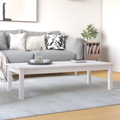 vidaXL Weiße Kiefernholz Couchtisch 110x50x30 cm - Beistelltisch vidaXL Weiße Kiefernholz Couchtisch 110x50x30 cm - Beistelltisch