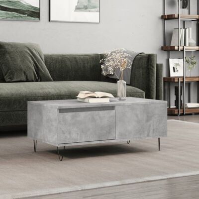 vidaXL Grauer Beton Couchtisch - Beistelltisch vidaXL Grauer Beton Couchtisch - Beistelltisch