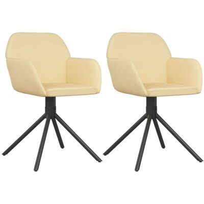 vidaXL Drehbare Esszimmerstühle - Creme - Esszimmerstühle vidaXL Drehbare Esszimmerstühle - Creme - Esszimmerstühle