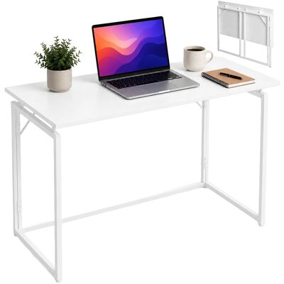 Relaxdays Schreibtisch, Hxbxt: 74 X 100 X 50 Cm, Klappbar, Platzsparend, Arbeitstisch, Bürotisch Home Office, Weiß Relaxdays Schreibtisch, Hxbxt: 74 X 100 X 50 Cm, Klappbar, Platzsparend, Arbeitstisch, Bürotisch Home Office, Weiß