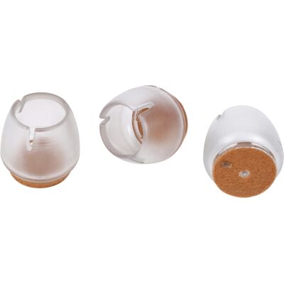 HEAT Set Mit 16 Runden, Transparenten Möbelbeinschonern Für Tische, Stühle, Bodenschoner, Kunststoff-beinkappen HEAT Set Mit 16 Runden, Transparenten Möbelbeinschonern Für Tische, Stühle, Bodenschoner, Kunststoff-beinkappen