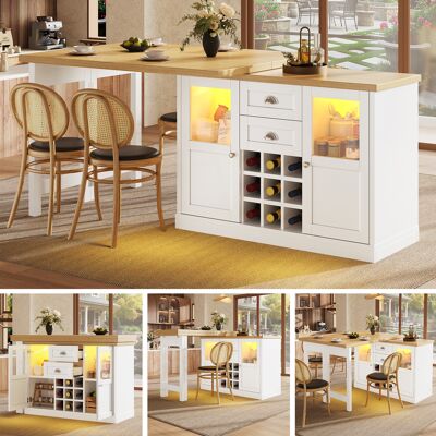 SANS MARQUE Ausziehbarer Esstisch – 120x40x72 Cm – 50.2 Kg – Aus Mdf – Mit 2 Schubladen – Flexible 360°-drehfunktion Und Ausziehbare Tischplatte SANS MARQUE Ausziehbarer Esstisch – 120x40x72 Cm – 50.2 Kg – Aus Mdf – Mit 2 Schubladen – Flexible 360°-drehfunktion Und Ausziehbare Tischplatte