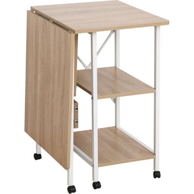 OEM Klapptisch Schreibtisch Beistelltisch Bürotisch Mobiler Computertisch Mit Rollen Mdf Natur 107 X 55 X 76 Cm OEM Klapptisch Schreibtisch Beistelltisch Bürotisch Mobiler Computertisch Mit Rollen Mdf Natur 107 X 55 X 76 Cm