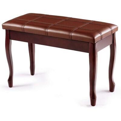 Costway - Klavierbank Mit Notenfach, Klavierhocker Aus Massivhoz, Pianobank Gepolstert, Piano-sitzbank Braun, Keyboardbank 75 X 35 X 49cm Costway - Klavierbank Mit Notenfach, Klavierhocker Aus Massivhoz, Pianobank Gepolstert, Piano-sitzbank Braun, Keyboardbank 75 X 35 X 49cm
