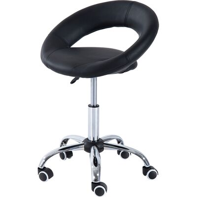 OEM Rollhocker Arbeitshocker Drehhocker Bürostuhl Höhenverstellbar, Pu+metall, Schwarz, 50 X 54 X (66-78) Cm OEM Rollhocker Arbeitshocker Drehhocker Bürostuhl Höhenverstellbar, Pu+metall, Schwarz, 50 X 54 X (66-78) Cm