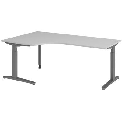 B.M. Bümö Schreibtisch Serie-xb Eckform: 200 X 120 Cm Grau Graphit B.M. Bümö Schreibtisch Serie-xb Eckform: 200 X 120 Cm Grau Graphit