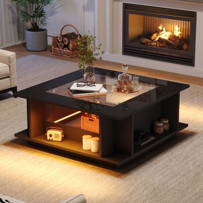 SANS MARQUE Couchtisch 70x70x30 – 70x70x30 Cm – Aus Spanplatte – Der Quadratische Couchtisch – Die Hochglanzoberfläche In – Der Korpus Aus SANS MARQUE Couchtisch 70x70x30 – 70x70x30 Cm – Aus Spanplatte – Der Quadratische Couchtisch – Die Hochglanzoberfläche In – Der Korpus Aus