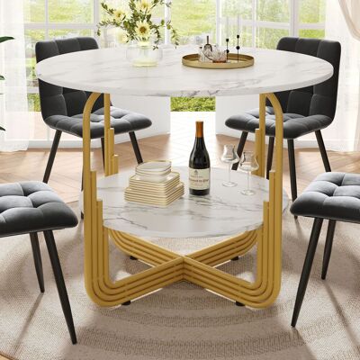 SANS MARQUE Runder Esstisch – 80x80x76 Cm – 11.3 Kg – Aus Mdf – Größe Des Esstisches – Über Eine Hochwertige – Ausgestattet Mit Verstellbaren SANS MARQUE Runder Esstisch – 80x80x76 Cm – 11.3 Kg – Aus Mdf – Größe Des Esstisches – Über Eine Hochwertige – Ausgestattet Mit Verstellbaren