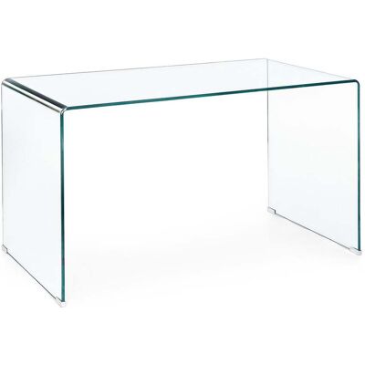 BIZZOTTO Schreibtisch "iride" Mit Klarglasrahmen 125 X 70 Cm Für Büro Und Schlafzimmer BIZZOTTO Schreibtisch "iride" Mit Klarglasrahmen 125 X 70 Cm Für Büro Und Schlafzimmer