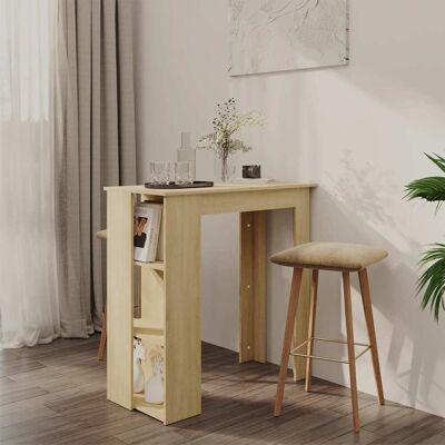 Bartisch Mit Regal Sonoma-eiche 102x50x103,5 Cm Holzwerkstoff - Vidaxl Bartisch Mit Regal Sonoma-eiche 102x50x103,5 Cm Holzwerkstoff - Vidaxl