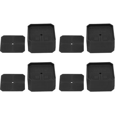 HEAT 4er-set Quadratische Möbelbeingleiter Aus Gummi, Rutschfest, Für Tische, Stühle Und Kühlschränke, Geräuschdämpfend HEAT 4er-set Quadratische Möbelbeingleiter Aus Gummi, Rutschfest, Für Tische, Stühle Und Kühlschränke, Geräuschdämpfend