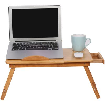 JUTE Ausziehbarer Laptop-tisch Aus Bambus Mit Doppeltem Blumenmuster Und Schubladen, 50 X 30 X 20 Cm, Exklusiv Erhältlich In Unseren Überseelagern. JUTE Ausziehbarer Laptop-tisch Aus Bambus Mit Doppeltem Blumenmuster Und Schubladen, 50 X 30 X 20 Cm, Exklusiv Erhältlich In Unseren Überseelagern.