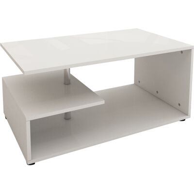 ML-Design Weißer Couchtisch mit Metall Decostang - Sofabord 91x41x52.6 cm ML-Design Weißer Couchtisch mit Metall Decostang - Sofabord 91x41x52.6 cm