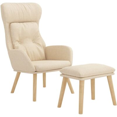 Relaxsessel Mit Hocker Creme Stoff Vidaxl Relaxsessel Mit Hocker Creme Stoff Vidaxl