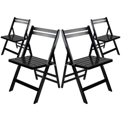 ORION91 4er-pack Biano Bambus-klappstühle Aus Holz, 46 X 44 X 78 Cm, Thinia Home ORION91 4er-pack Biano Bambus-klappstühle Aus Holz, 46 X 44 X 78 Cm, Thinia Home
