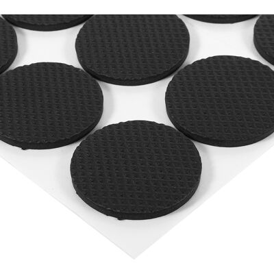 HEAT 12 Schwarze, Selbstklebende Pads Zum Schutz Von Böden, Runde Gummipads Für Möbel, Sofa, Tisch, Stuhl, Rutschfest, 12 Stück HEAT 12 Schwarze, Selbstklebende Pads Zum Schutz Von Böden, Runde Gummipads Für Möbel, Sofa, Tisch, Stuhl, Rutschfest, 12 Stück