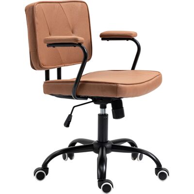 OEM Bürostuhl Mit Rollen Drehstuhl Schreibtischstuhl Für Büro Höhenverstellbar Mit Wippfunktion 360°-drehung Neigbar Schaumstoff Braun 61 X 58 X 82-91 Cm OEM Bürostuhl Mit Rollen Drehstuhl Schreibtischstuhl Für Büro Höhenverstellbar Mit Wippfunktion 360°-drehung Neigbar Schaumstoff Braun 61 X 58 X 82-91 Cm