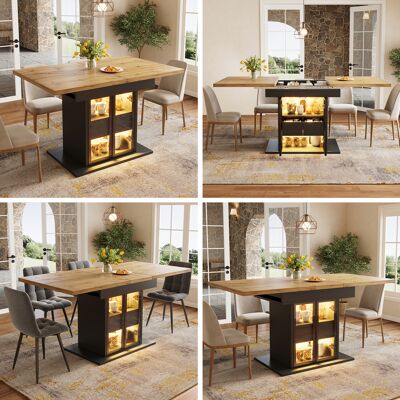 SANS MARQUE Ausziehbarer Esstisch – 110x80x77,9 Cm – 41.7 Kg – Aus Metall – Flexible Ausziehbare Tischplatte – Vielseitiger Integrierter Stauraum SANS MARQUE Ausziehbarer Esstisch – 110x80x77,9 Cm – 41.7 Kg – Aus Metall – Flexible Ausziehbare Tischplatte – Vielseitiger Integrierter Stauraum