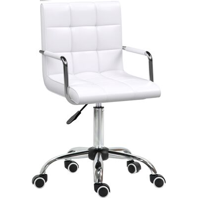 HOMCOM Weiße Ergonomischer Bürostuhl - Höhenverstellbar - Modernes Design HOMCOM Weiße Ergonomischer Bürostuhl - Höhenverstellbar - Modernes Design