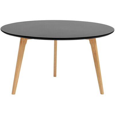 Beliani - Couchtisch Schwarz ⌀ 80 Cm Aus Mdf-platte Und Holz Rund Modernes Design Beliani - Couchtisch Schwarz ⌀ 80 Cm Aus Mdf-platte Und Holz Rund Modernes Design