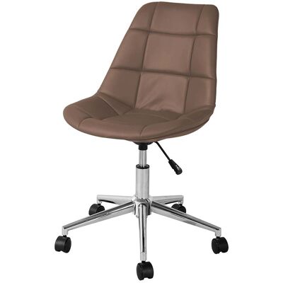 Bizzotto - Moderner Schreibtischstuhl, Entspannend, Schwarzer Drehstuhl Mit Rollen Für Arbeitszimmer Und Schlafzimmer -braun Bizzotto - Moderner Schreibtischstuhl, Entspannend, Schwarzer Drehstuhl Mit Rollen Für Arbeitszimmer Und Schlafzimmer -braun