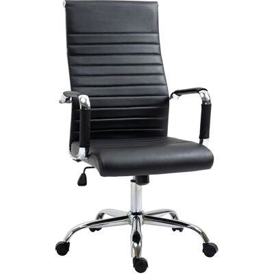 OEM Bürostuhl Ergonomischer Schreibtischstuhl Mit Armlehne, Höhenverstellbarer Drehstuhl Mit Wippfunktion, Kunstleder, Gepolstert Computerstuhl, Schwarz OEM Bürostuhl Ergonomischer Schreibtischstuhl Mit Armlehne, Höhenverstellbarer Drehstuhl Mit Wippfunktion, Kunstleder, Gepolstert Computerstuhl, Schwarz