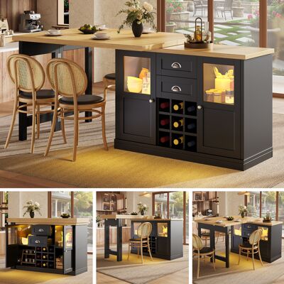SANS MARQUE Ausziehbarer Esstisch – 120x40x72 Cm – 50.2 Kg – Aus Mdf – Mit 2 Schubladen – Flexible 360°-drehfunktion Und Ausziehbare Tischplatte – Modell B SANS MARQUE Ausziehbarer Esstisch – 120x40x72 Cm – 50.2 Kg – Aus Mdf – Mit 2 Schubladen – Flexible 360°-drehfunktion Und Ausziehbare Tischplatte – Modell B