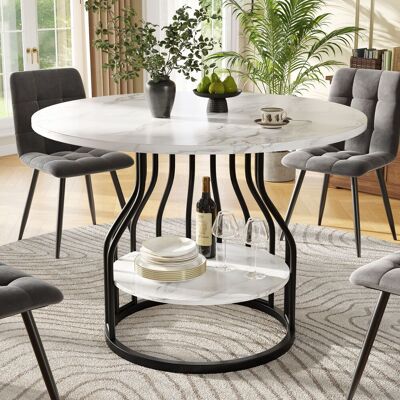 SANS MARQUE Runder Esstisch – 80x80x76 Cm – 11.2 Kg – Aus Mdf – Größe Des Esstisches – Über Eine Hochwertige – Ausgestattet Mit Verstellbaren SANS MARQUE Runder Esstisch – 80x80x76 Cm – 11.2 Kg – Aus Mdf – Größe Des Esstisches – Über Eine Hochwertige – Ausgestattet Mit Verstellbaren