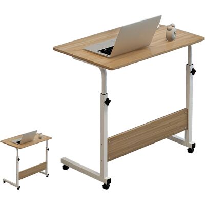JUTE Einfacher Laptop-tisch, Minimalistischer Nachttisch, Höhenverstellbarer Studentenschreibtisch, Beistelltisch Fürs Studentenwohnheim, 60 X 40 Cm, Holzoptik. JUTE Einfacher Laptop-tisch, Minimalistischer Nachttisch, Höhenverstellbarer Studentenschreibtisch, Beistelltisch Fürs Studentenwohnheim, 60 X 40 Cm, Holzoptik.