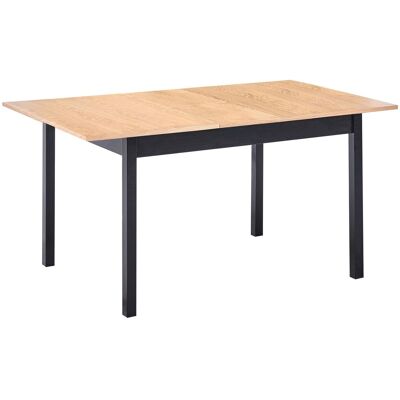BELIANI Esszimmertisch Gummiholzbaum / Schwarz 120/150 X 80 Cm Ausziehbar Esszimmer Küche BELIANI Esszimmertisch Gummiholzbaum / Schwarz 120/150 X 80 Cm Ausziehbar Esszimmer Küche
