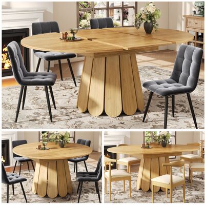 SANS MARQUE Esstisch Ausziehbar – 118x118x76 Cm – 39.6 Kg – Aus Mdf – Produktgröße: Esstisch Durchmesser – Hochwertige Desktop – Exquisite Modellierung SANS MARQUE Esstisch Ausziehbar – 118x118x76 Cm – 39.6 Kg – Aus Mdf – Produktgröße: Esstisch Durchmesser – Hochwertige Desktop – Exquisite Modellierung