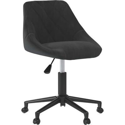 vidaXL Drehbarer Schwarzer Samt Esszimmerstuhl - Silla de comedor giratoria vidaXL Drehbarer Schwarzer Samt Esszimmerstuhl - Silla de comedor giratoria